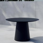 Voir la diapositive 2 : Paris Prix Table de Jardin Ronde  Lanzo  120cm Noir
