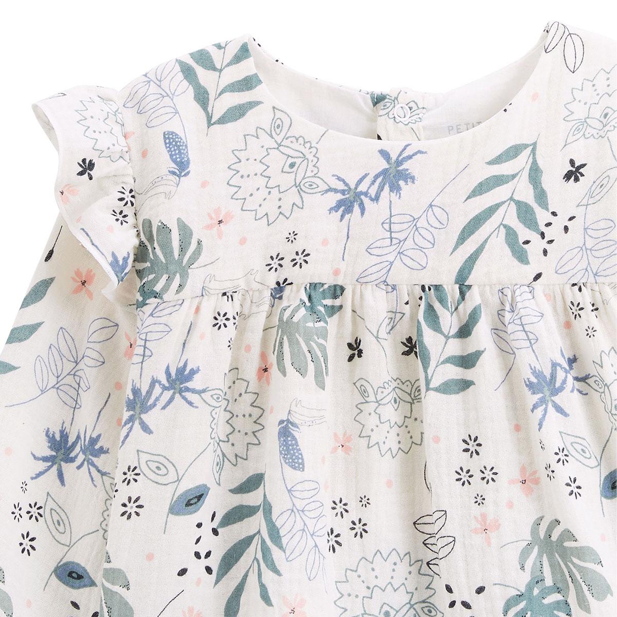 Voir la diapositive 3 : Petit Béguin Blouse enfant en gaze de coton Belle de Nuit