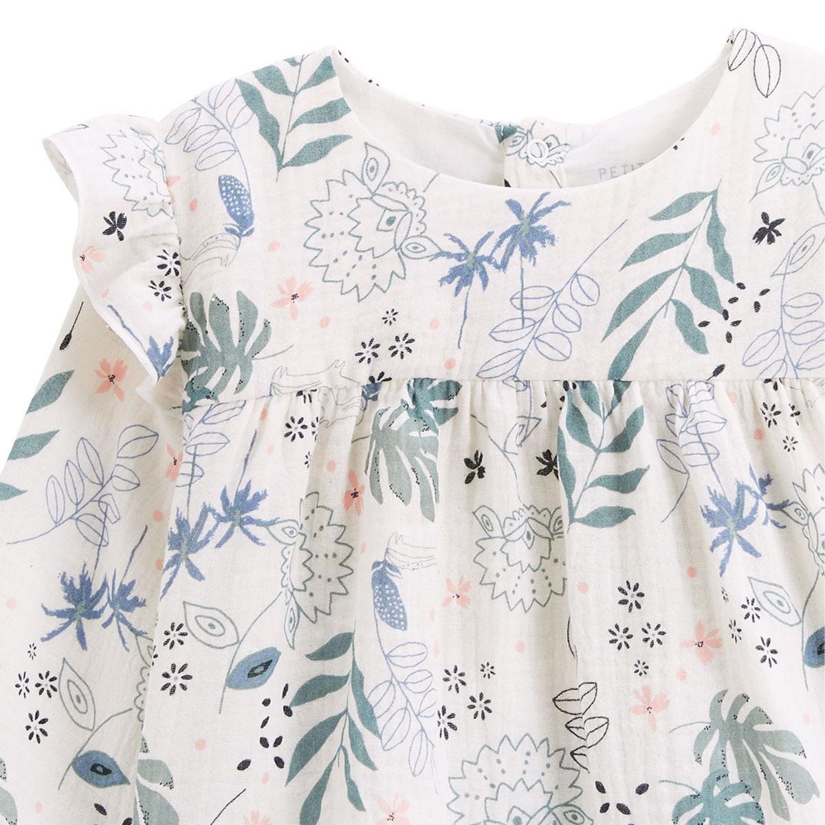 Petit Béguin Blouse enfant en gaze de coton Belle de Nuit