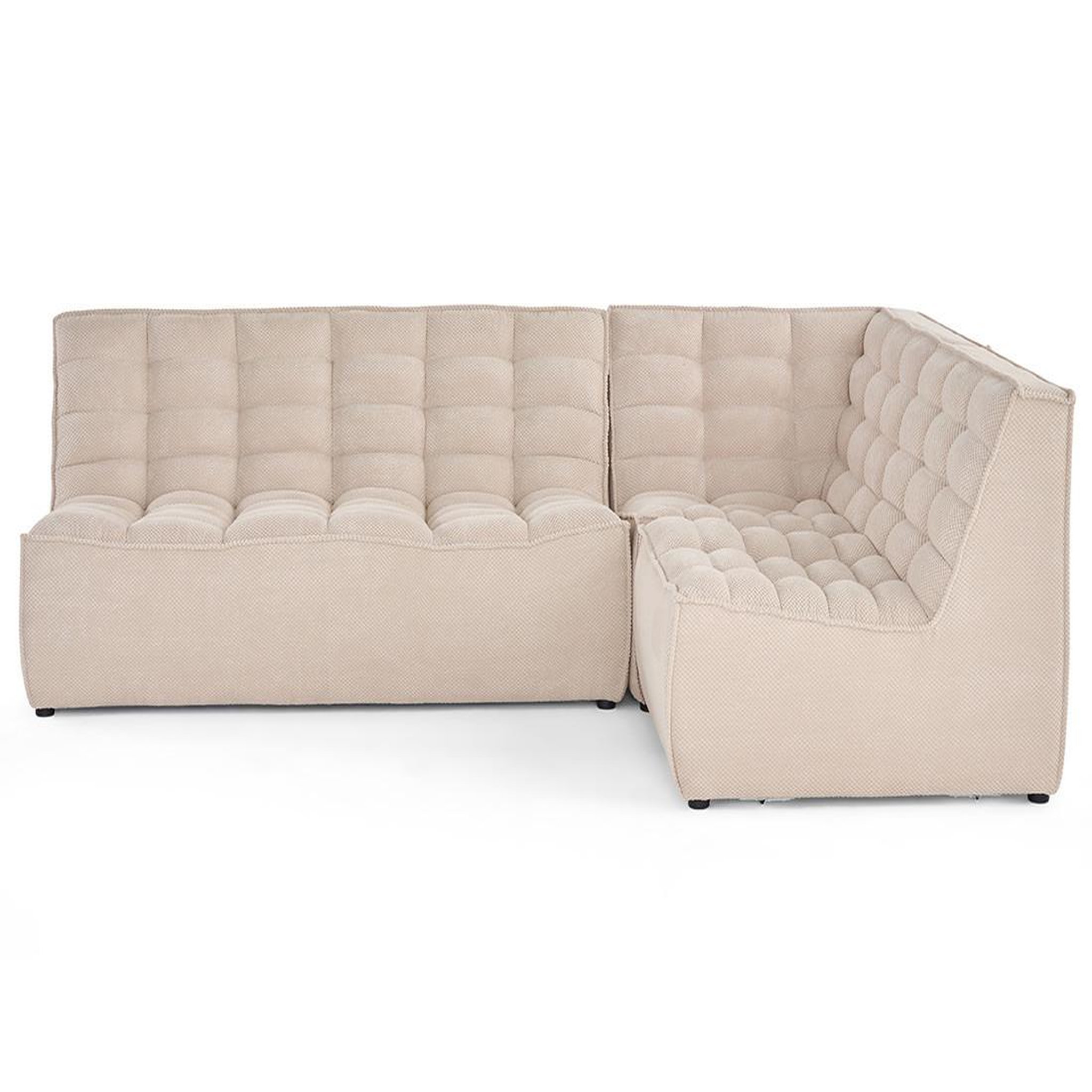 Voir la diapositive 1 : LISA DESIGN Ellie - canapé modulable d'angle réversible 4 places en velours texturé