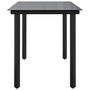 Voir la diapositive 4 : VIDAXL Table a dîner de jardin Noir 200x100x74cm Acier et verre trempe