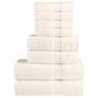 Voir la diapositive 1 : VIDAXL Ensemble de serviettes de qualité supérieure SOLUND 8 pcs crème