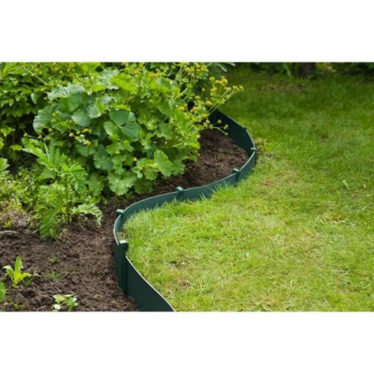 NATURE Bordure de jardin en polypropylene NATURE - Epaisseur 3 mm - H 15 cm x 10 m - Vert