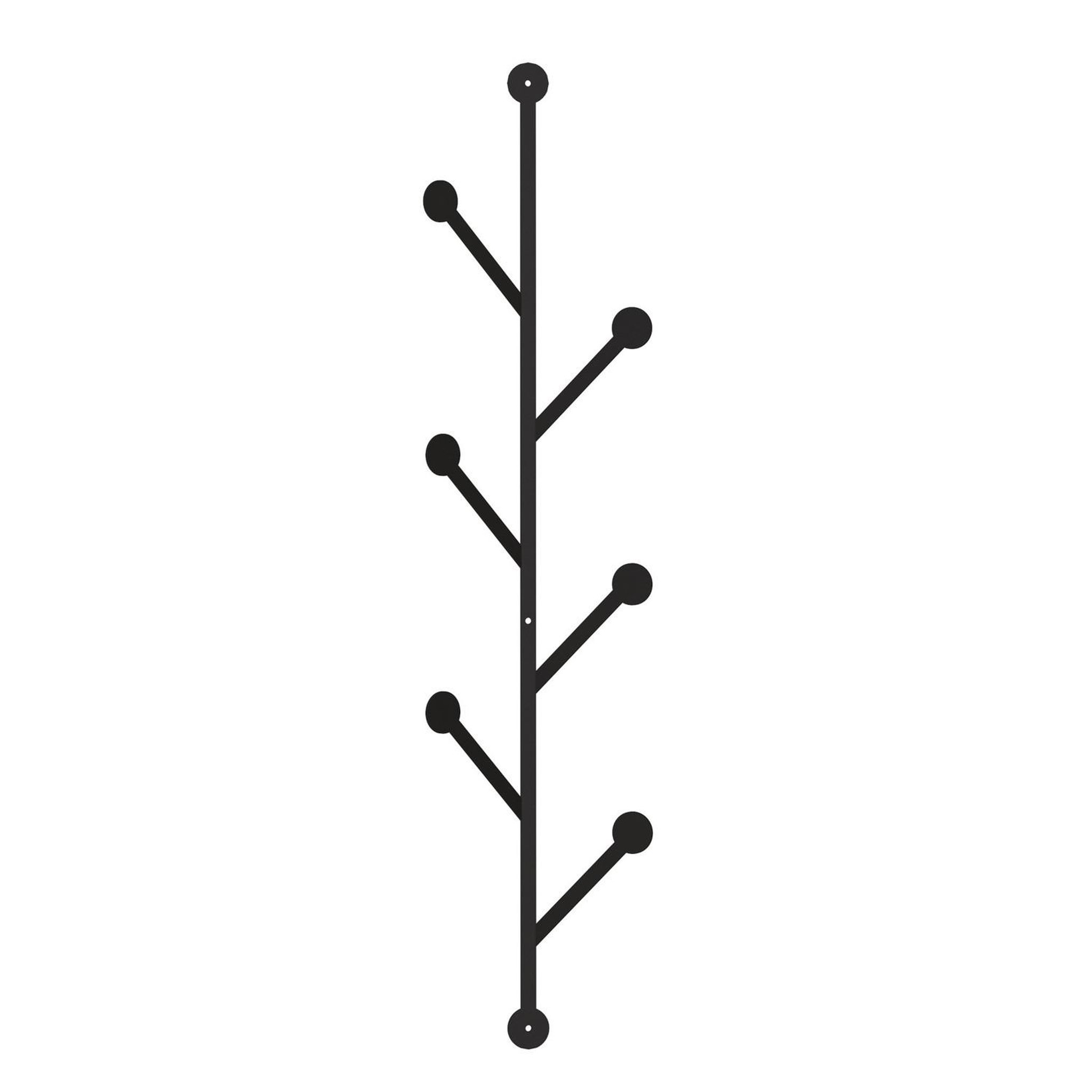 Voir la diapositive 3 : Habitat et Jardin Porte manteau mural en métal  ponpon  - 22 x 5 x 94 cm - noir