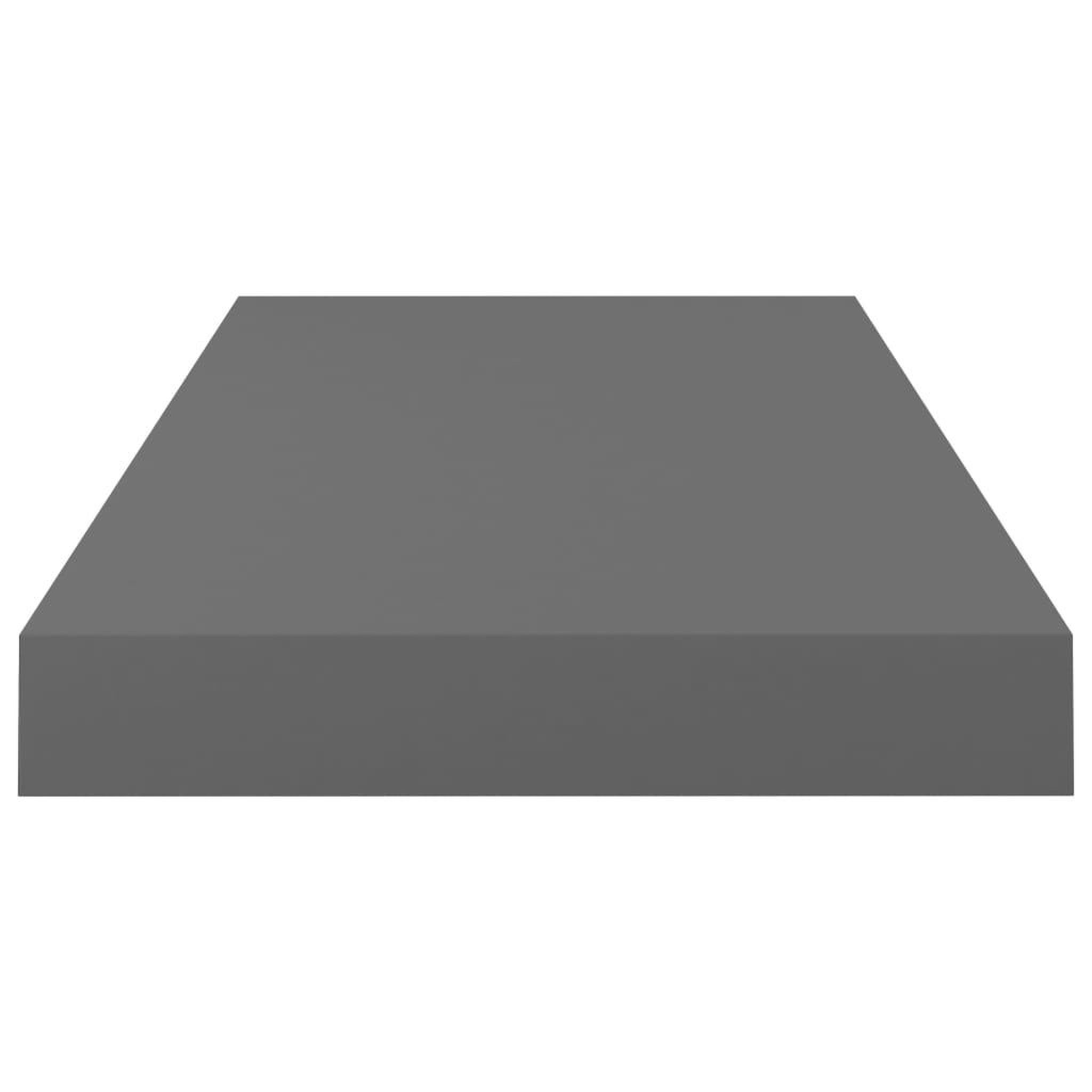 Voir la diapositive 5 : VIDAXL Etagere murale flottante Gris brillant 50x23x3,8 cm MDF