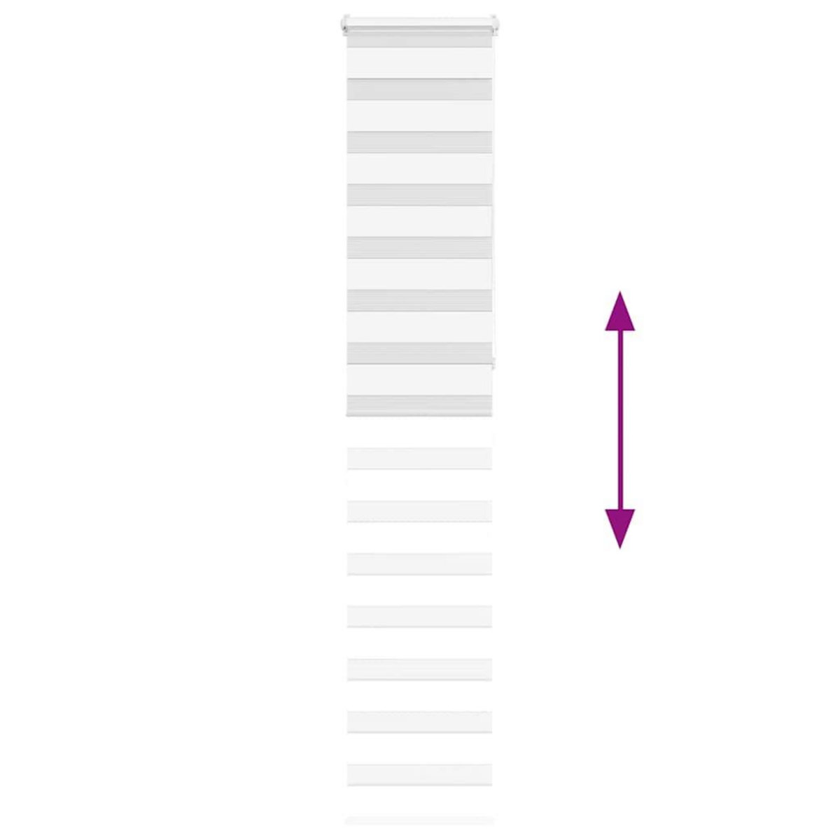 VIDAXL Store zebre blanc 50x230 cm largeur du tissu 45,9 cm polyester