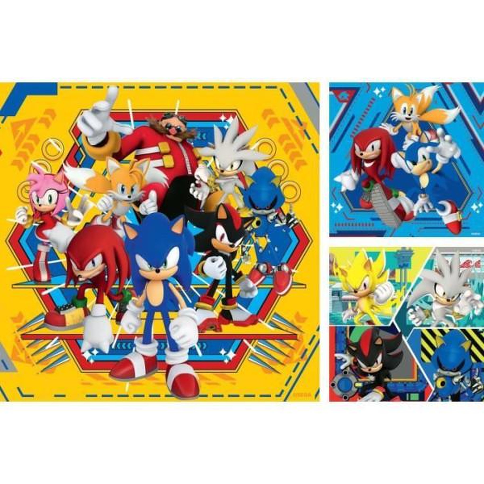 Voir la diapositive 2 : RAVENSBURGER Puzzles 3x49 pieces Les aventures de Sonic, A partir de 5 ans, 12001133, Ravensburger
