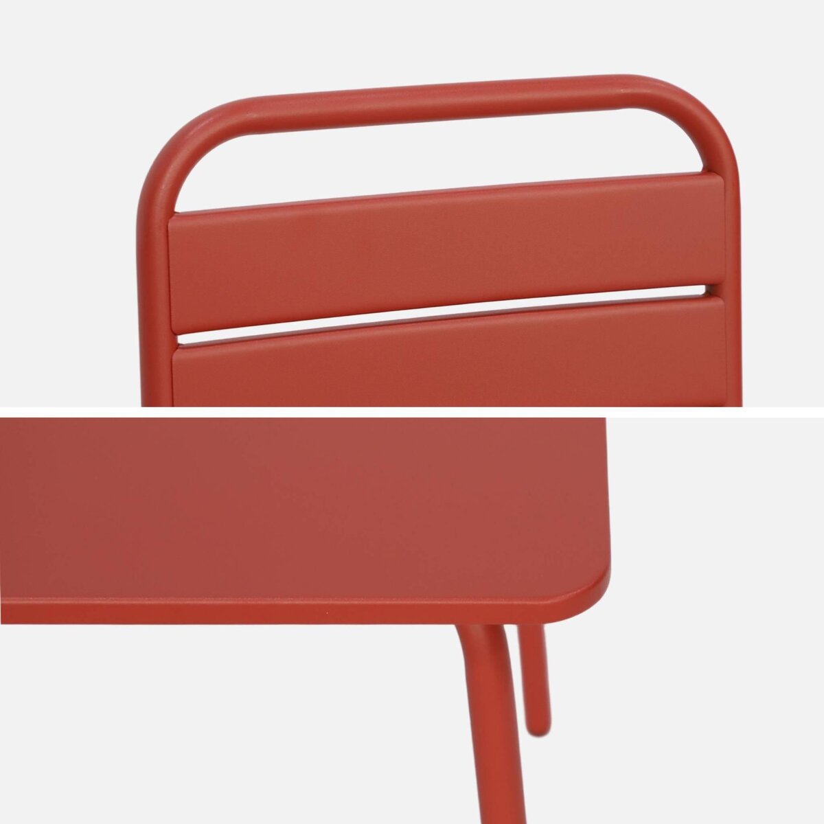 SWEEEK Salon de jardin enfant table et chaises métal Anna - 2 places, 48x48cm