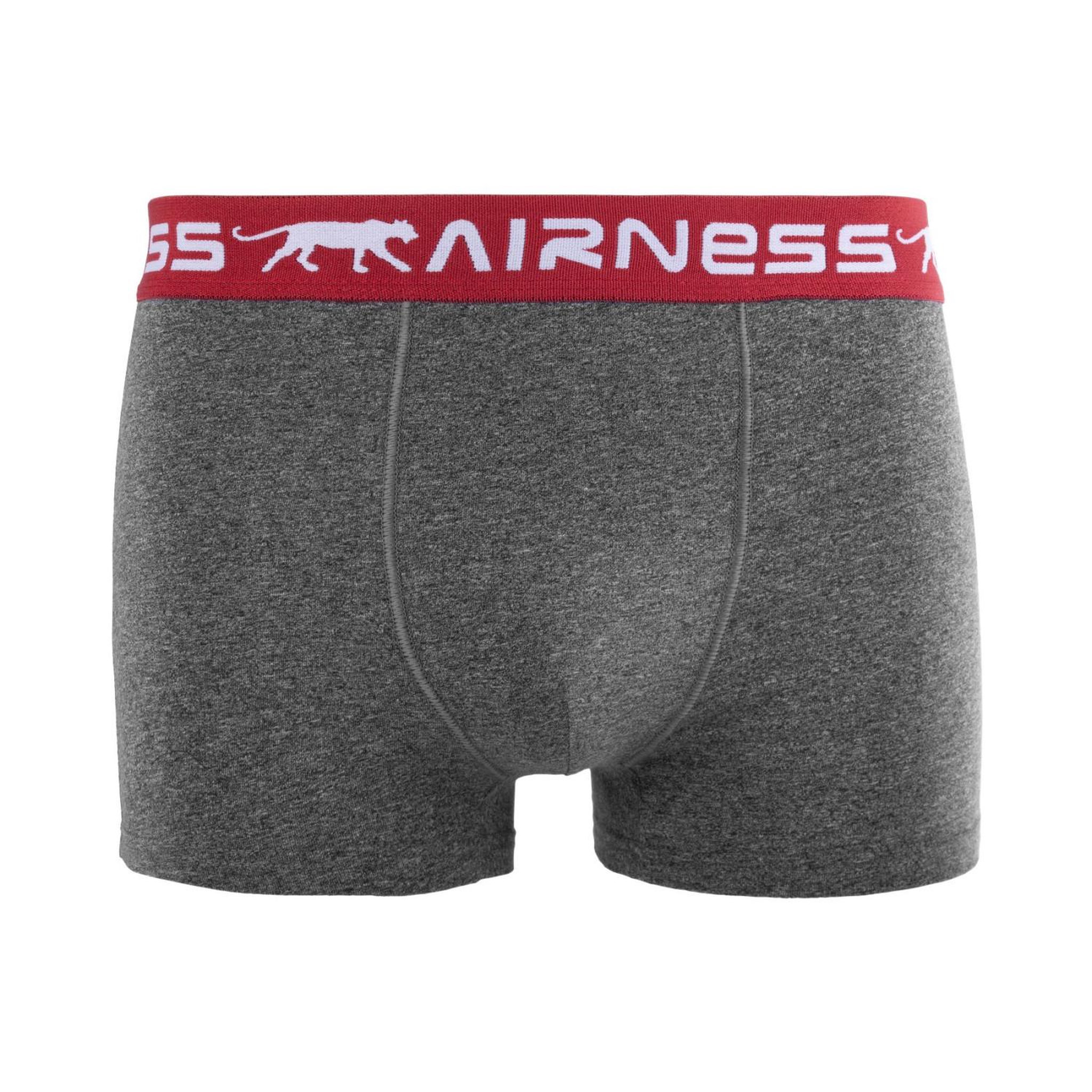 Voir la diapositive 5 : Airness Lot de 5 boxers homme en coton ceinture colorée starter
