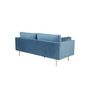 Voir la diapositive 5 : Paris Prix Canapé 3 Places en Velours  Boom  203cm Bleu