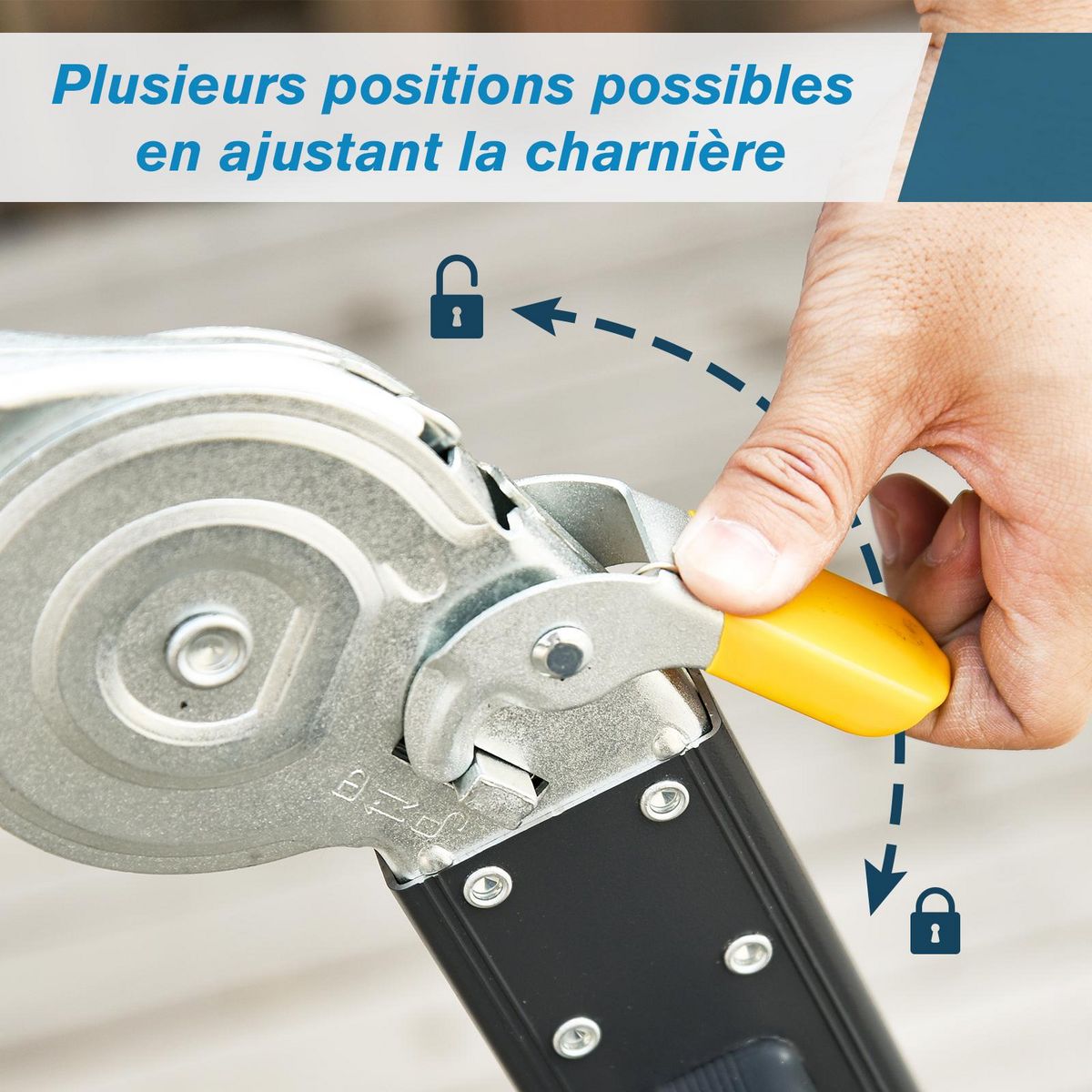 HOMCOM HOMCOM Echelle aluminium pliable multifonction 5 positions 3,7 m 12 échelons certification NF EN131 charge max. 150 Kg noir