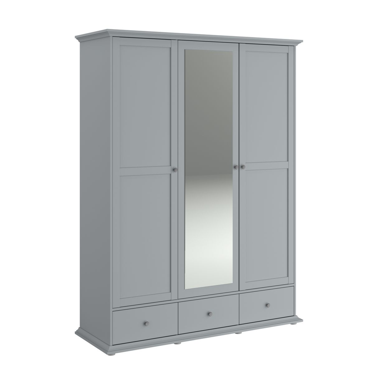 Armoire 3 portes 2 tiroirs L152cm NESRINE