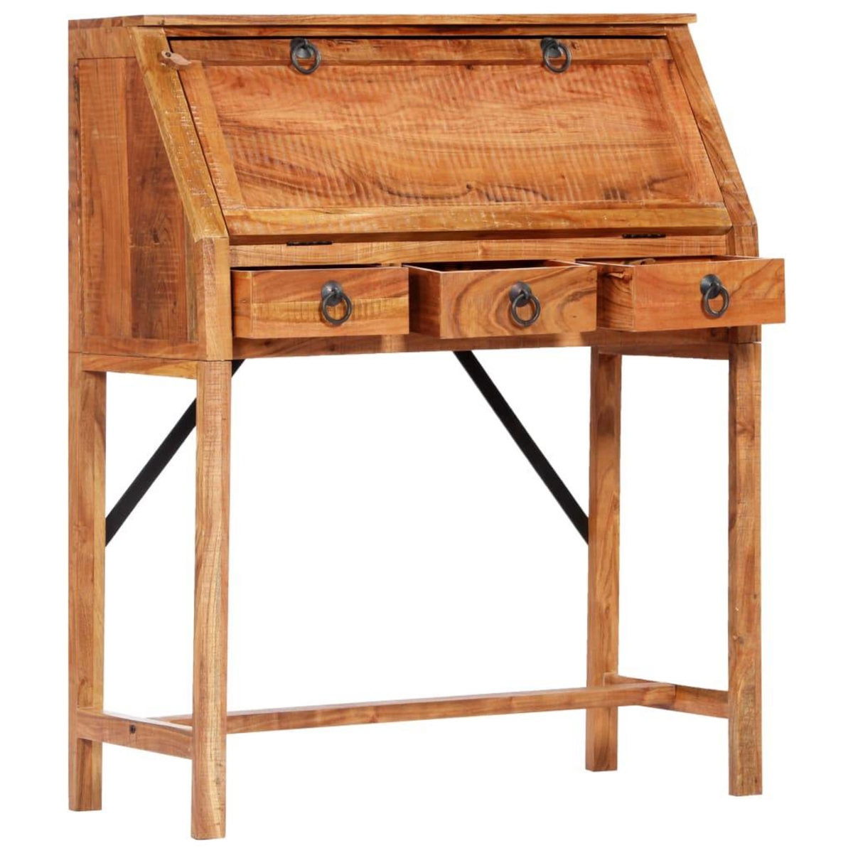 VIDAXL Bureau 90x40x107 cm Bois d'acacia massif