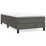 Voir la diapositive 1 : VIDAXL Cadre de lit sans matelas gris fonce 90x190 cm velours