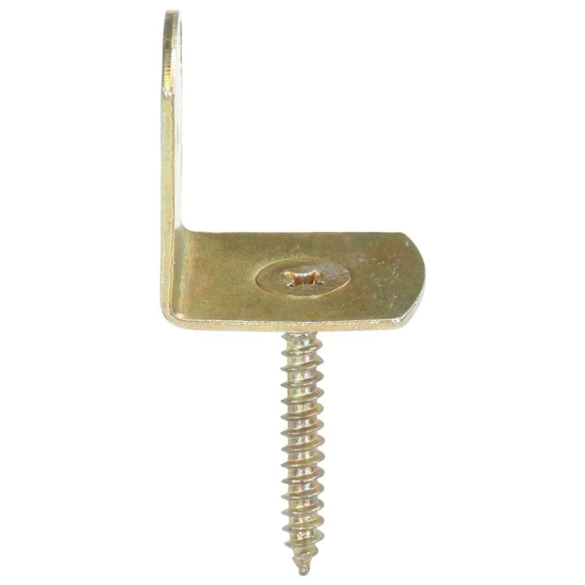 VIDAXL Supports de panneau de cloture 24pcs Forme en L Metal galvanise