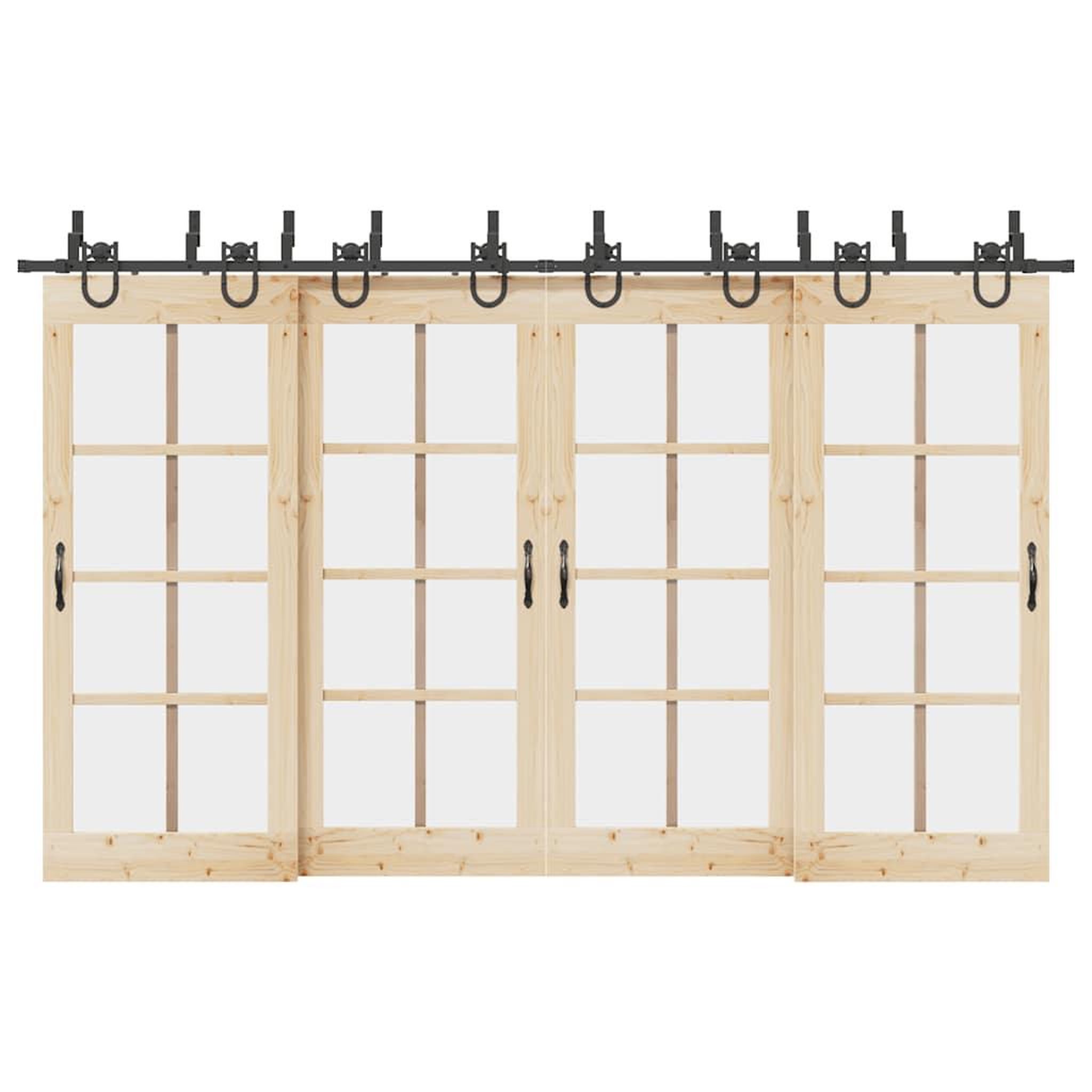 VIDAXL Kit de quincaillerie de porte coulissante 366 cm acier noir