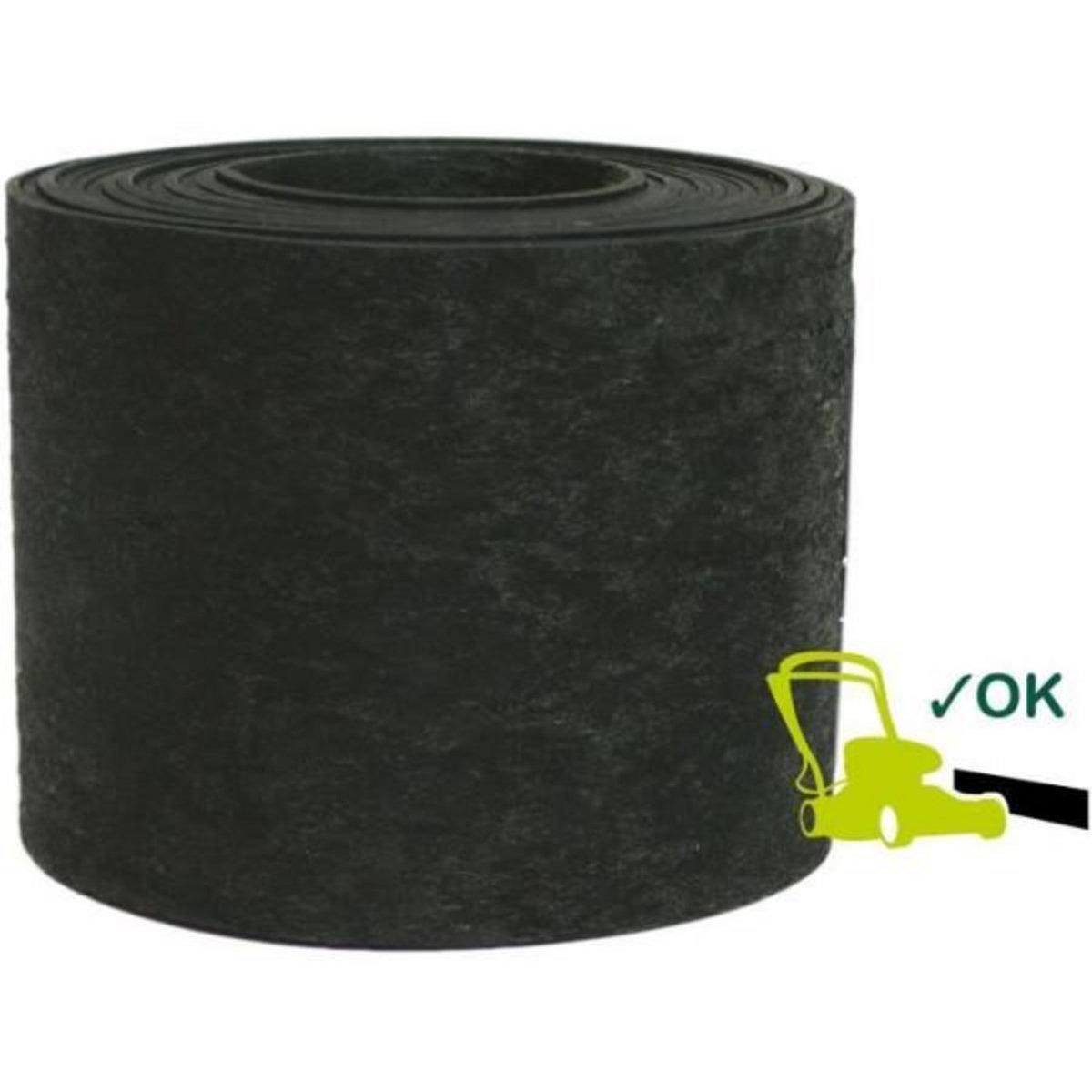 MARKET24 Bordure de jardin en caoutchouc recyclé - GARDEN ID Eco Border - 5 m H13 cm - Indestructible - Flexible, pose droite ou courbé