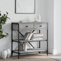 Voir la diapositive 1 : VIDAXL Table console sonoma gris 75x34,5x75 cm bois d'ingenierie