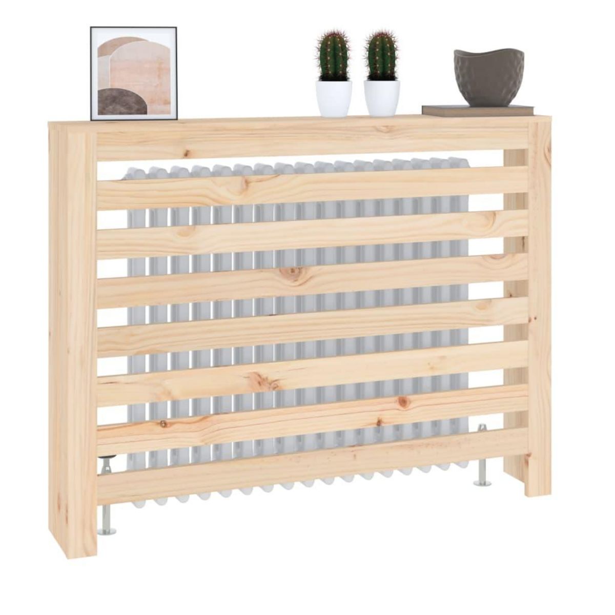 VIDAXL Cache-radiateur 108,5x19x84 cm Bois massif de pin