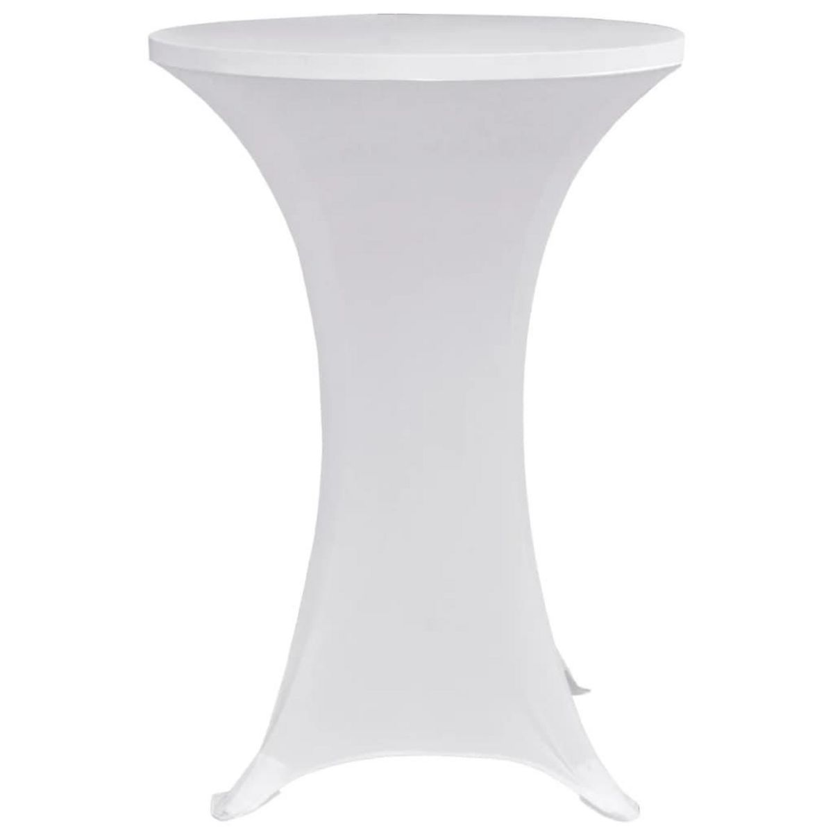 VIDAXL Housses elastiques de table Ø 80 cm Blanc 4 pcs