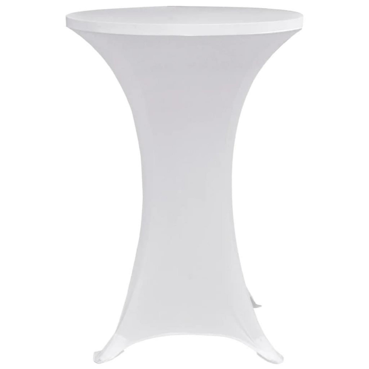 VIDAXL Housses elastiques de table Ø 80 cm Blanc 4 pcs