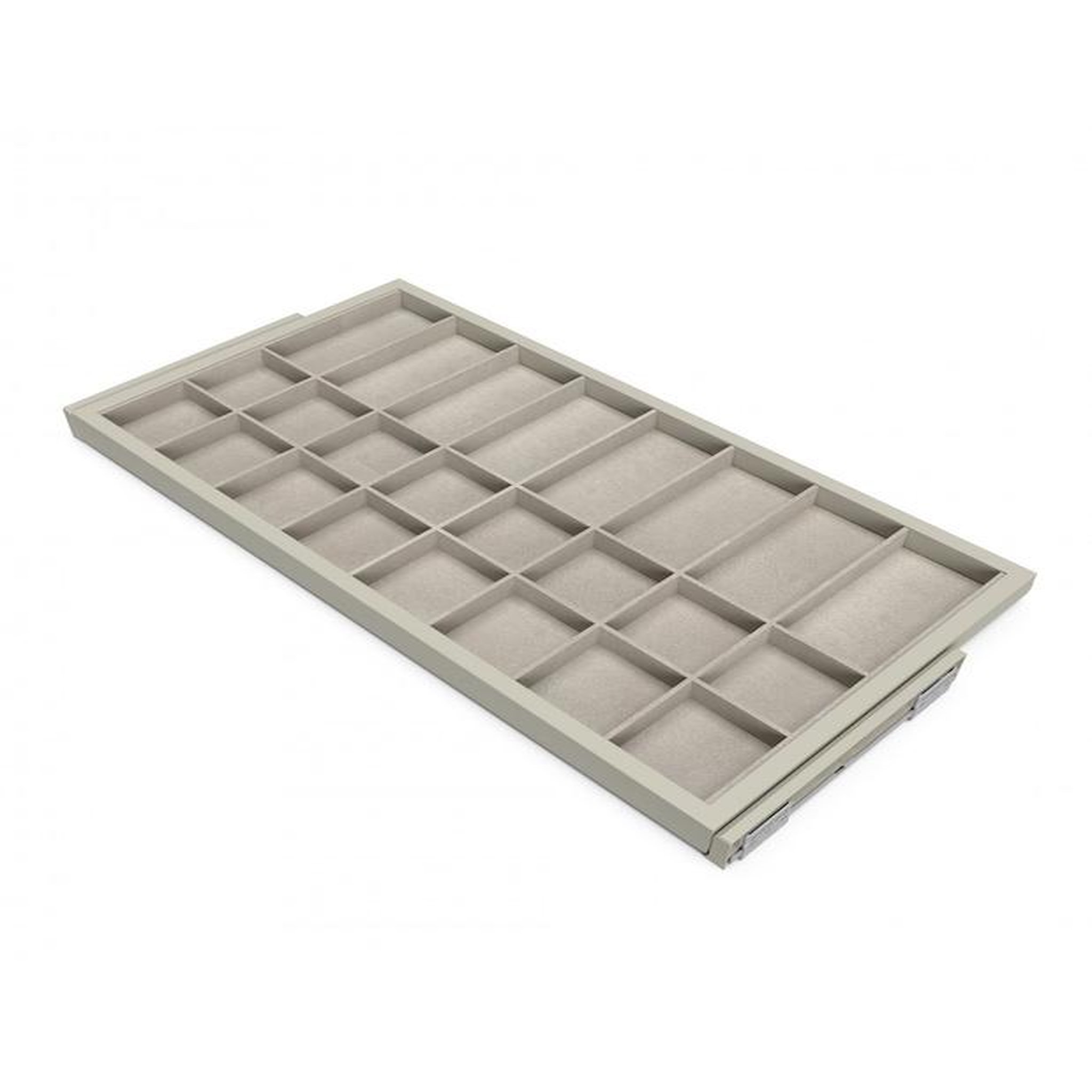 EMUCA SRL Kit de organiser de tiroirs - cadre de coulissage soft close pour armoires - module 900mm- Gris pierre