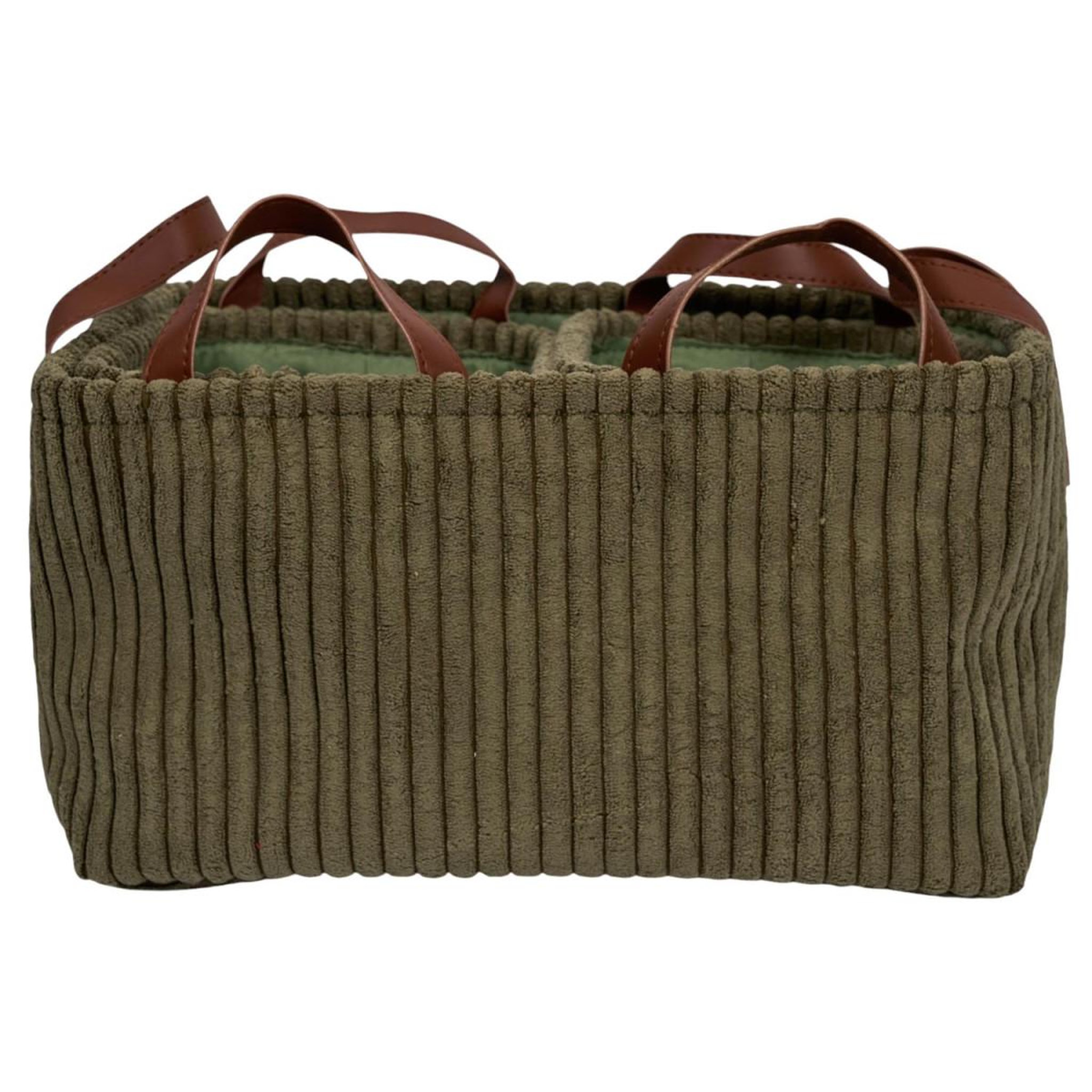 Voir la diapositive 2 : The Home Deco Factory Lot de 3 paniers de rangement  velours côtelé  36cm vert