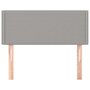 Voir la diapositive 3 : VIDAXL Tete de lit Gris clair 90x5x78/88 cm Tissu