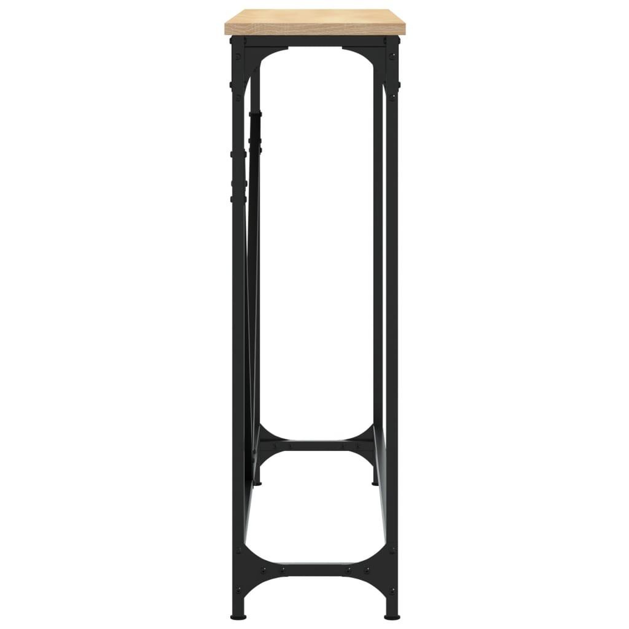 Voir la diapositive 5 : VIDAXL Table console chene sonoma 102x22,5x75 cm bois d'ingenierie
