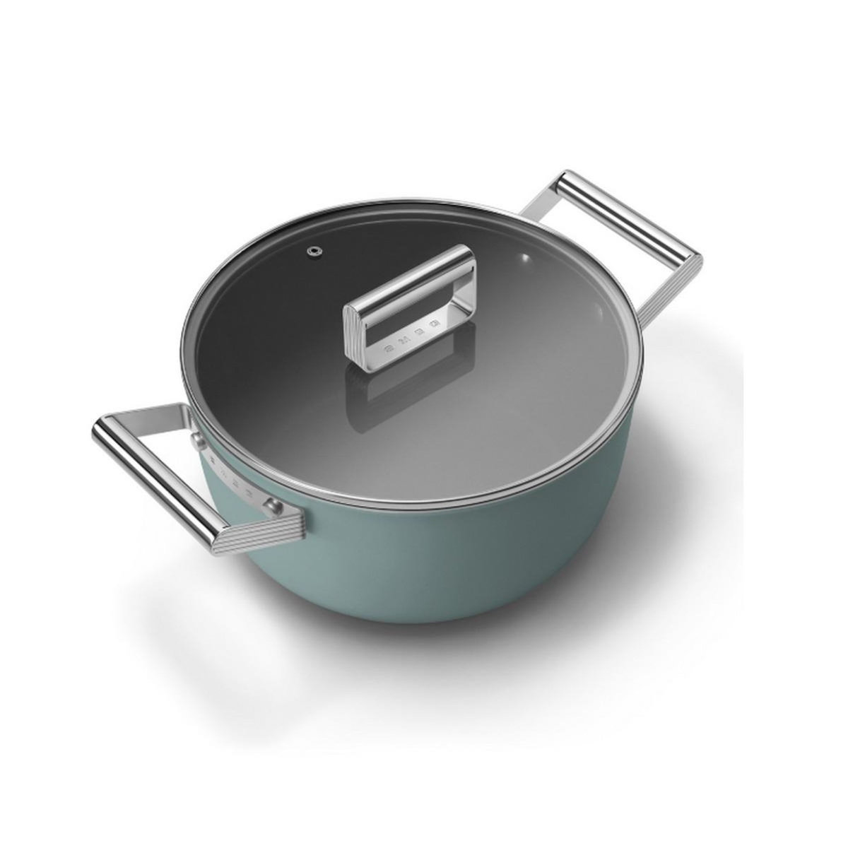 SMEG Faitout vert émeraude mat 24cm + couvercle - CSF2412EGM