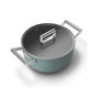 Voir la diapositive 2 : SMEG Faitout vert émeraude mat 24cm + couvercle - CSF2412EGM