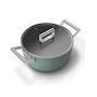 Voir la diapositive 2 : SMEG Faitout vert émeraude mat 24cm + couvercle - CSF2412EGM
