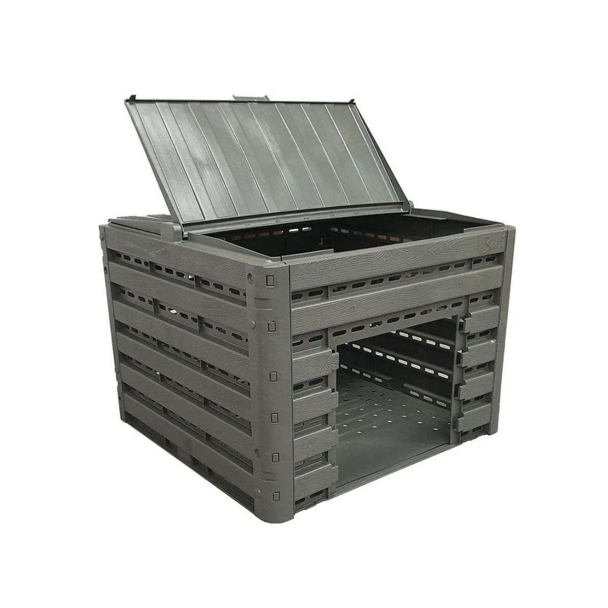 Belli Composteur modulable résine - Imitation bois Taupe - 400L - COMPOST'WOOD