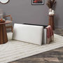 Voir la diapositive 2 : The Home Deco Factory Banc de rangement pliable effet côtelé DRAMMEN