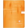 CLAIREFONTAINE Cahier piqué 17x22cm 96 pages grands carreaux Seyes orange