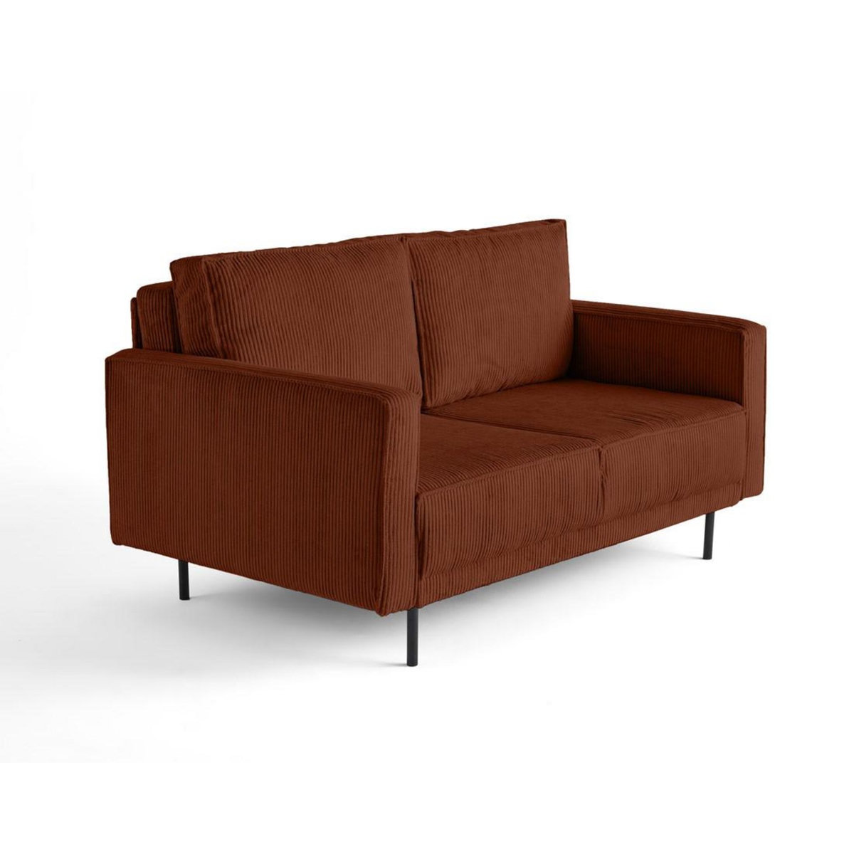 LISA DESIGN Charlie - canapé droit 2 places - en velours côtelé