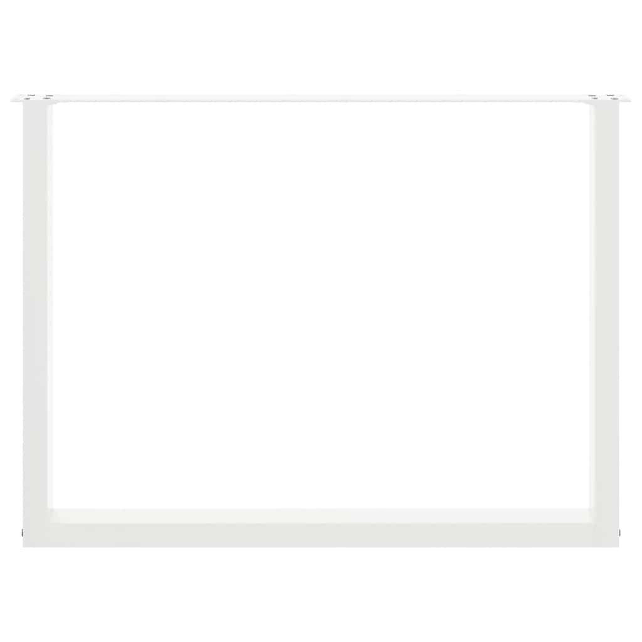 Voir la diapositive 5 : VIDAXL Pieds de table a manger forme de U 2 pcs blanc 100x(72-73) cm