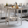 Voir la diapositive 3 : VIDAXL Table de travail de cuisine avec dosseret 82,5x55x93 cm inox
