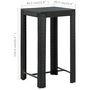 Voir la diapositive 6 : VIDAXL Ensemble de bar d'exterieur 3 pcs coussins Resine tressee Noir