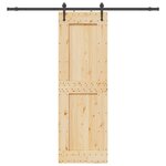 VIDAXL Porte coulissante et kit de quincaillerie 70x210 cm pin massif
