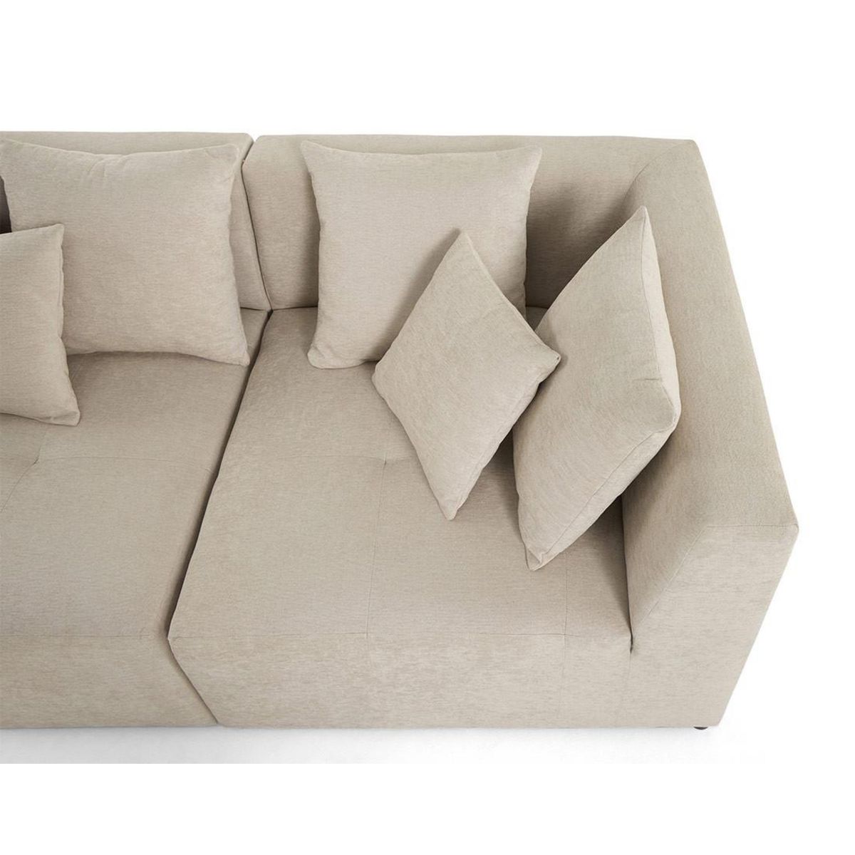 LISA DESIGN Amalfi - canapé modulable d'angle réversible - 5 places - en tissu