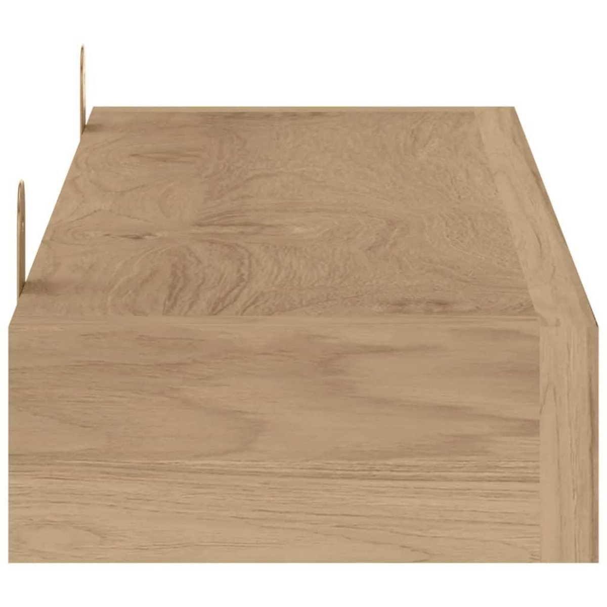 VIDAXL Etageres murales 2 pcs 60x15x4 cm bois de teck massif