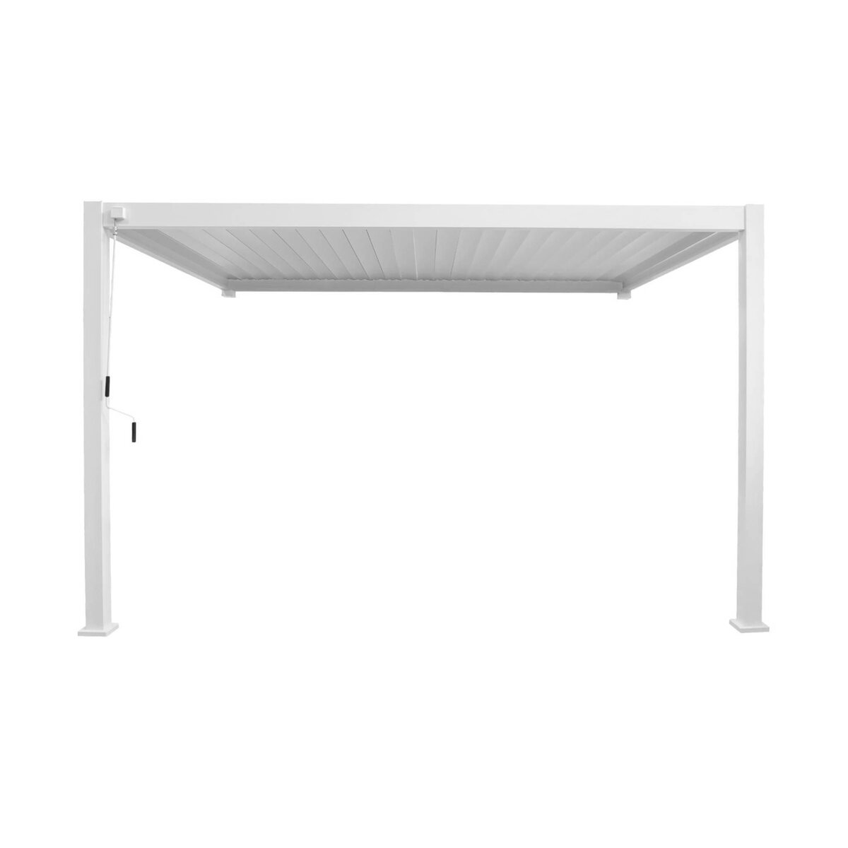 SWEEEK Pergola bioclimatique aluminium adossée lames orientables 4x3m Triomphe