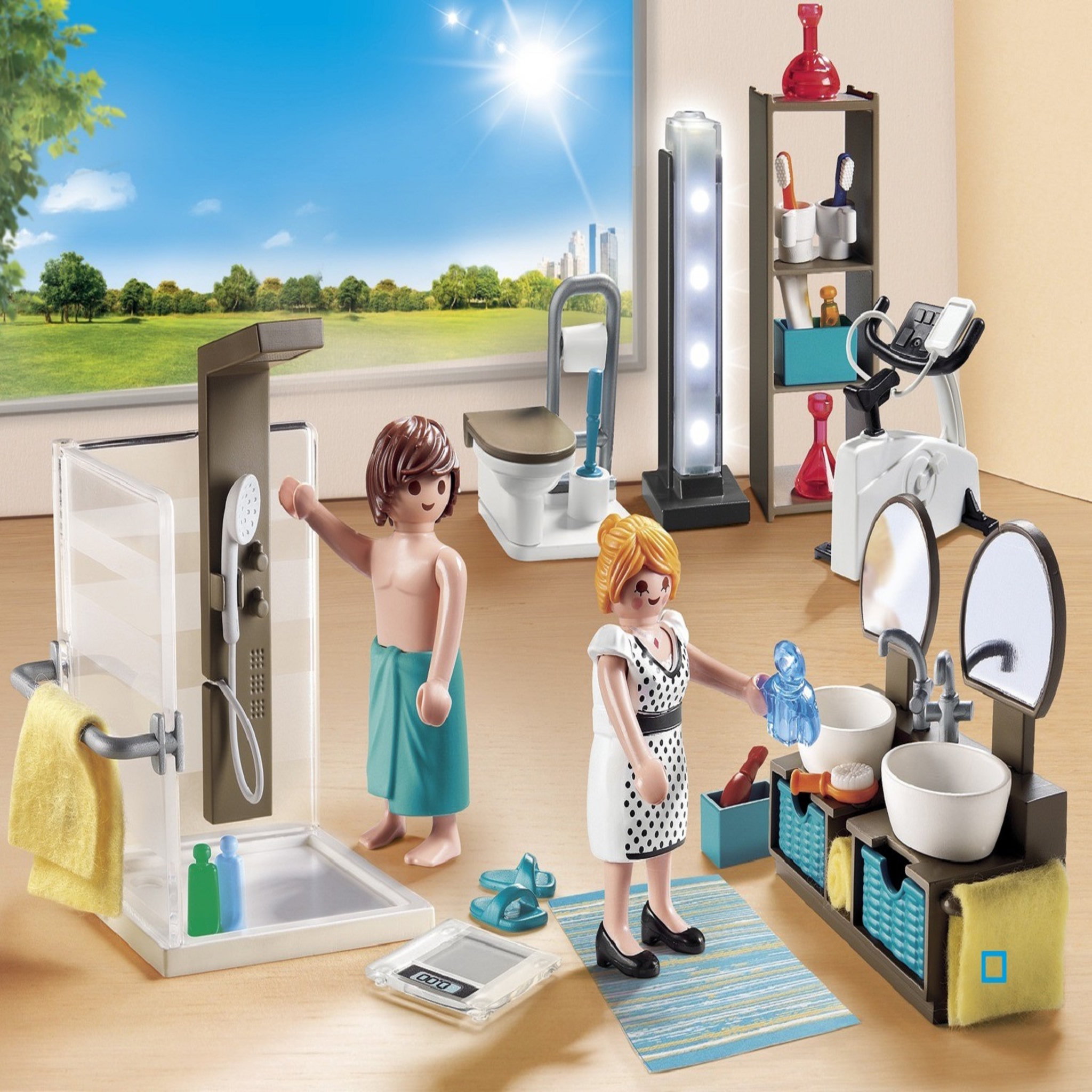Voir la diapositive 2 : PLAYMOBIL 9268 - City Life - Salle de bain avec douche à l'italienne 