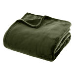 ATMOSPHERA Grand Plaid en flanelle uni. Coloris disponibles : Jaune, Gris, Rose, Rouge