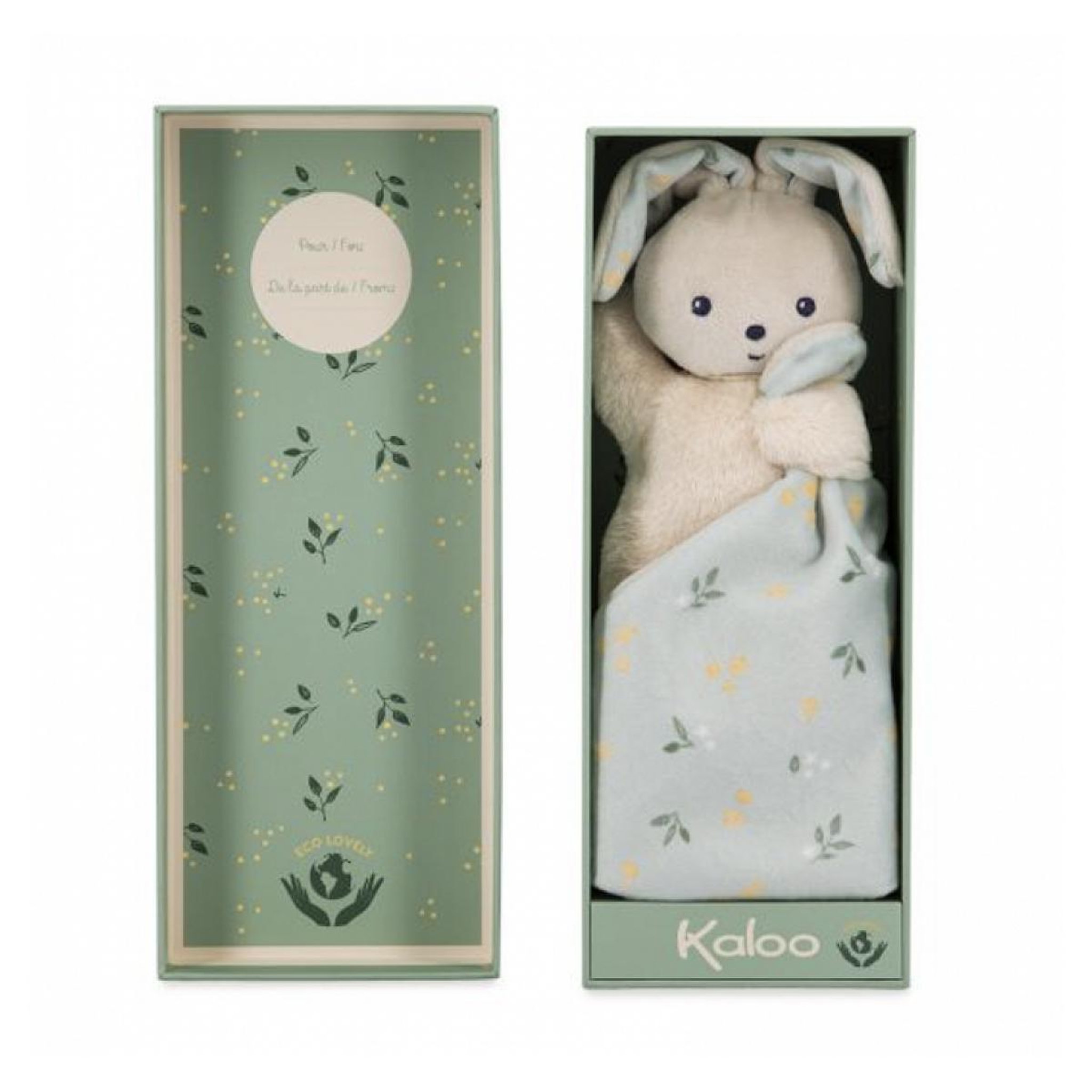 Voir la diapositive 2 : Kaloo Carre douceur doudou lapin bouquet d agrumes