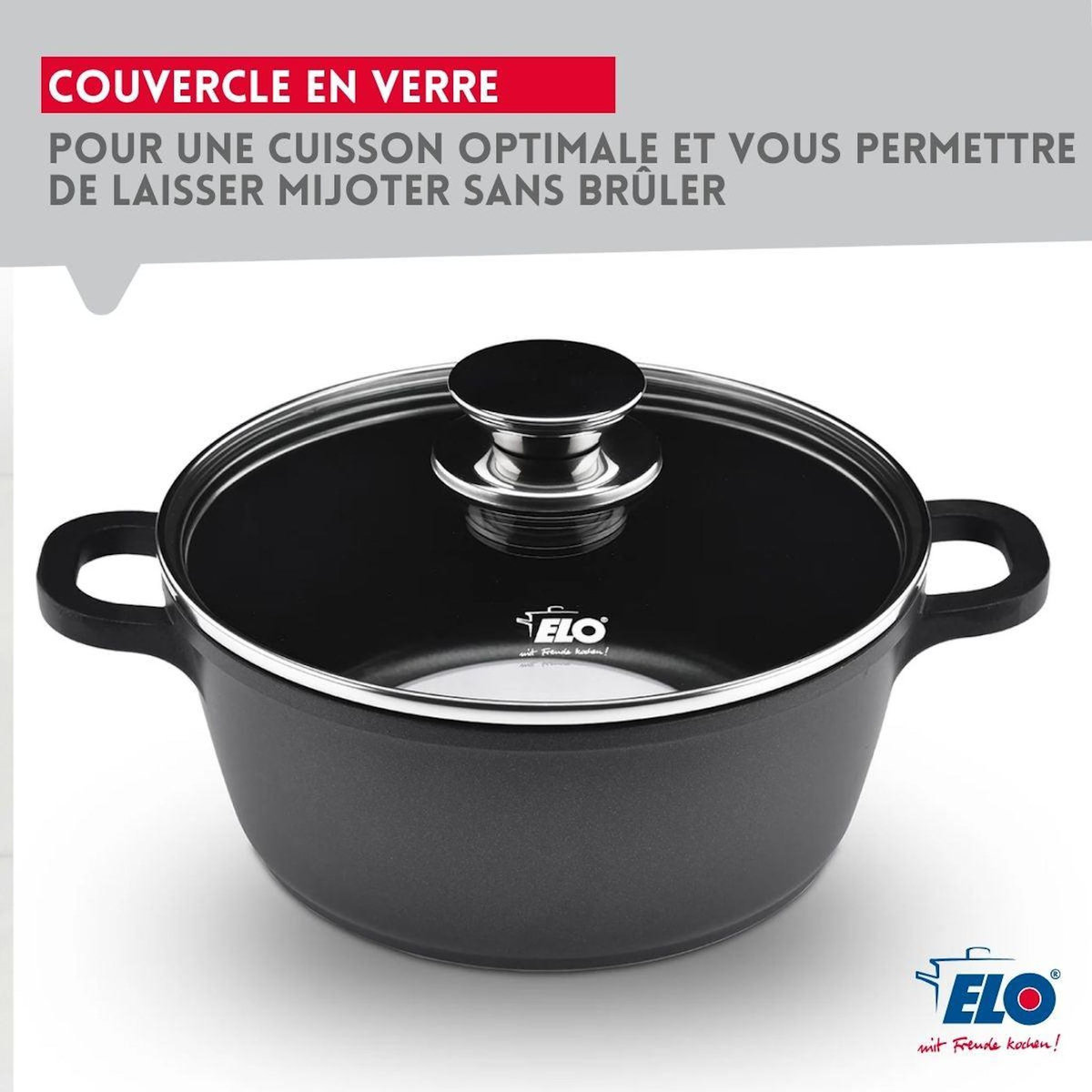 ELO Faitout 24 cm sans PFAS Elo Alucast