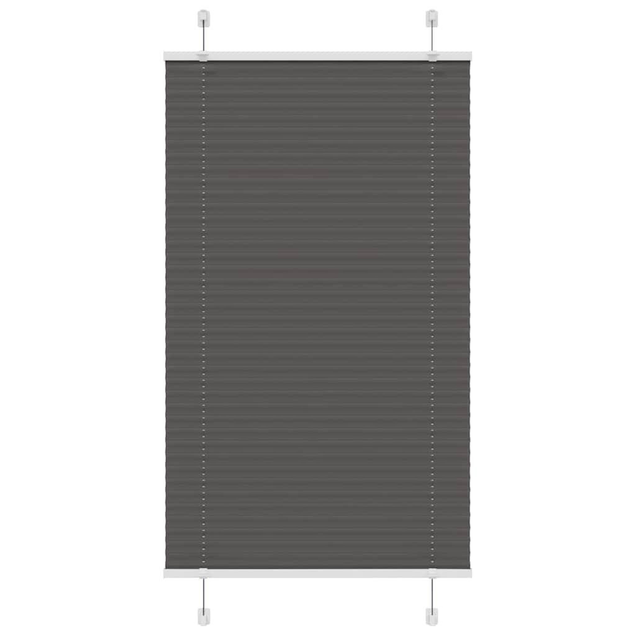 VIDAXL Store plisse noir 75x100 cm largeur du tissu 74,4 cm polyester