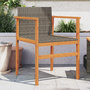 Voir la diapositive 1 : VIDAXL Chaises de jardin lot de 2 gris resine tressee et bois massif