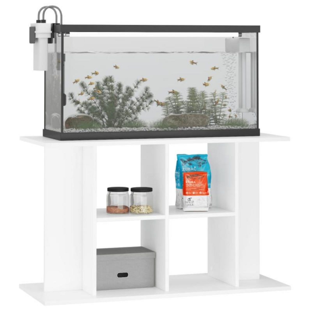 VIDAXL Support pour aquarium blanc 100x40x60 cm bois d ingénierie